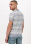 CAST IRON Heren Polo's & T-shirts Short Sleeve Polo Cotton Slub Stripe Knitted Lichtblauw - Thumbnail 5