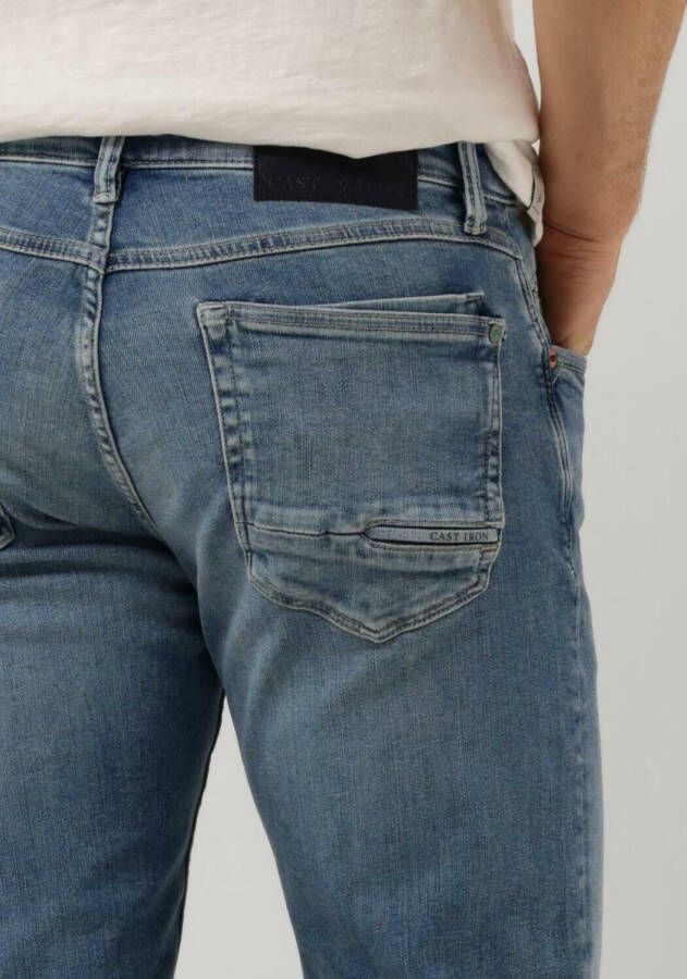 Cast Iron Lichtblauwe Slim Fit Jeans Shiftback Regular Tapered Medium Indigo WAsh