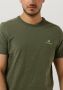 CAST IRON Heren Polo's & T-shirts Short Sleeve R-neck Slub Jersey Groen - Thumbnail 3