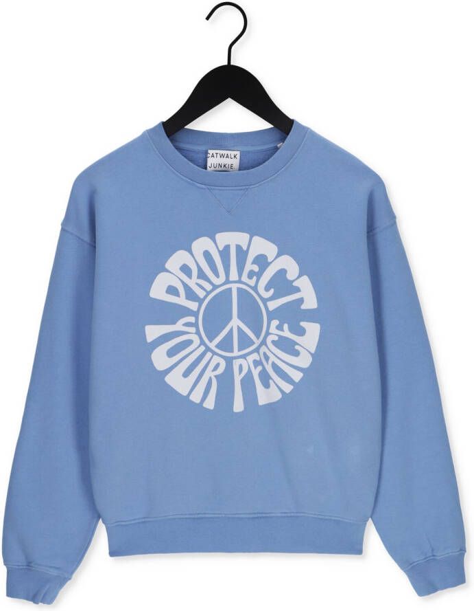 Catwalk Junkie Blauwe Sweater Sw Peace