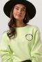 Catwalk Junkie sweater SW ENJOY THE NOW met printopdruk groen - Thumbnail 4