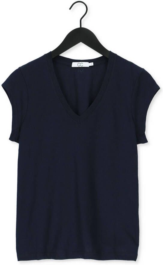 CC HEART Dames Tops & T-shirts Basic V-neck Tshirt Donkerblauw