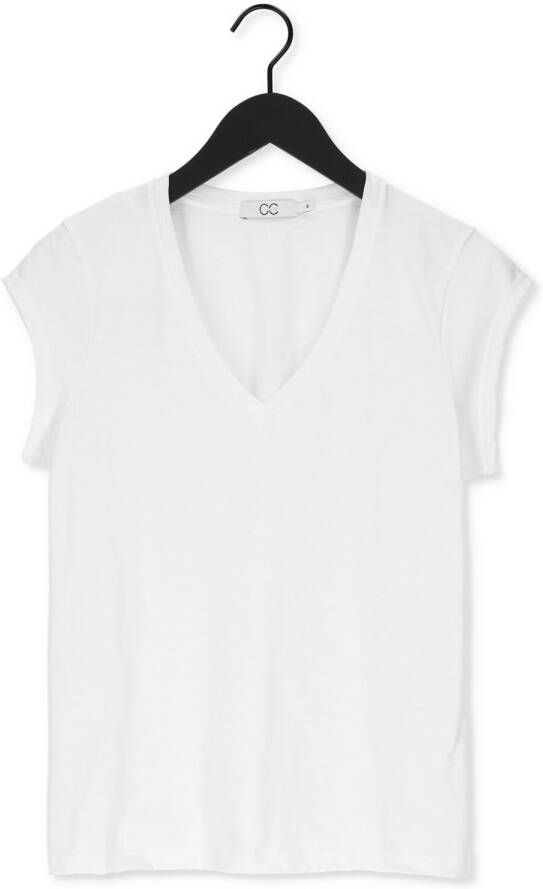 CC HEART Dames Tops & T-shirts Basic V-neck Tshirt Gebroken Wit