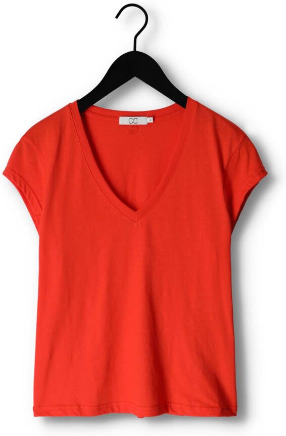 CC HEART Dames Tops & T-shirts Basic V-neck T-shirt Rood