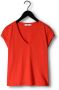 CC HEART Dames Tops & T-shirts Basic V-neck T-shirt Rood - Thumbnail 4
