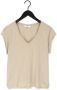 CC HEART Dames Tops & T-shirts Basic V-neck Tshirt Zand - Thumbnail 3