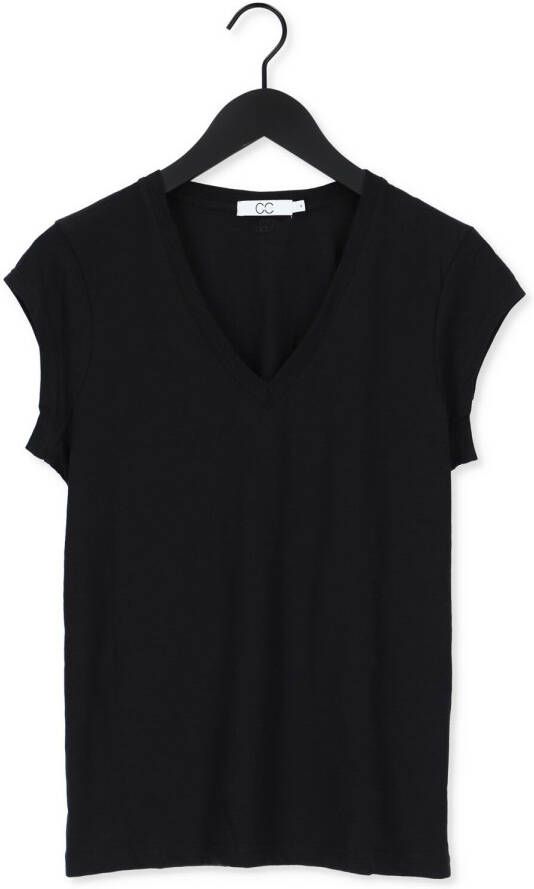 CC HEART Dames Tops & T-shirts Basic V-neck Tshirt Zwart