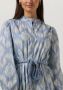 Circle of Trust maxi jurk Gwen met all over print en ceintuur lichtblauw wit - Thumbnail 4