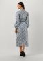 Circle of Trust maxi jurk Gwen met all over print en ceintuur lichtblauw wit - Thumbnail 6