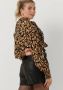 COLOURFUL REBEL Dames Blouses Bina Leopard Boho Ruffle Blouse Bruin - Thumbnail 3