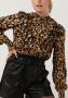 COLOURFUL REBEL Dames Blouses Bina Leopard Boho Ruffle Blouse Bruin - Thumbnail 4