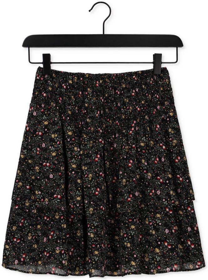 Colourful rebel Donkergroene Minirok Noela Mini Flower Mini Layer Skirt
