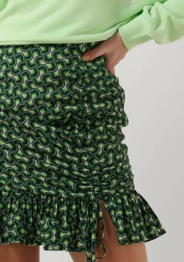 COLOURFUL REBEL Dames Rokken Ina Graphic Smock Mini Skirt Groen