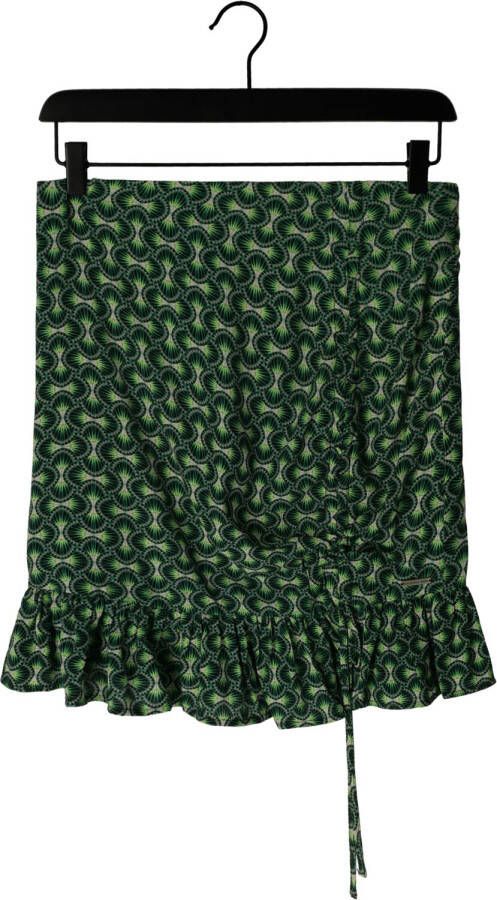 COLOURFUL REBEL Dames Rokken Ina Graphic Smock Mini Skirt Groen