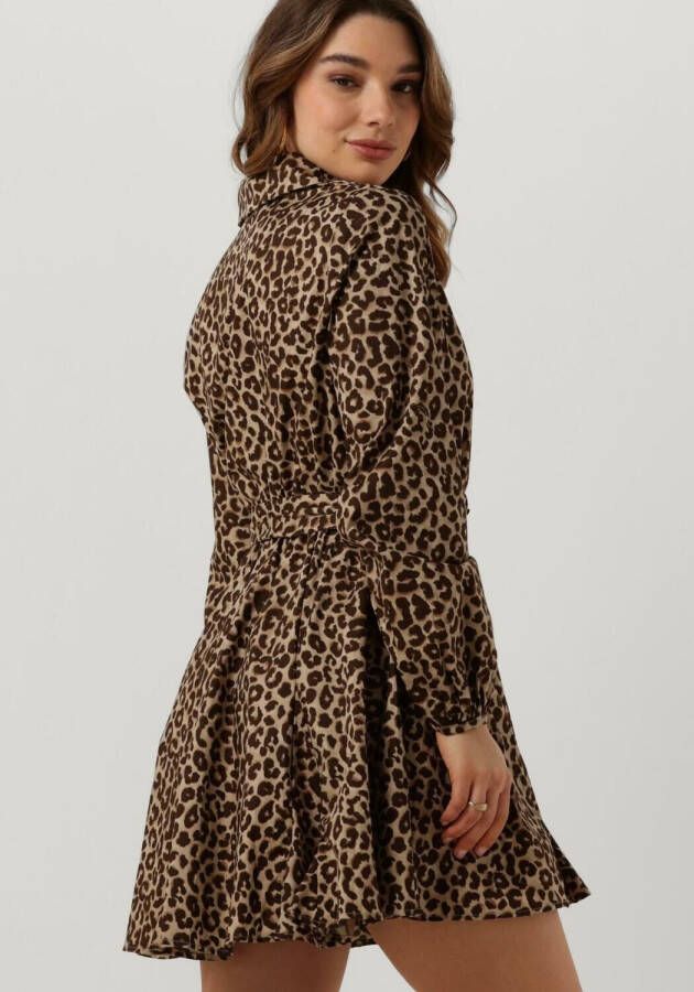 Colourful rebel Leopard Mini Jurk Minon Leopard Mini Dress