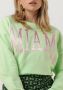 Colourful Rebel sweater Miami Patch Cropped Sweat met tekst limegroen - Thumbnail 4