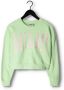 Colourful Rebel sweater Miami Patch Cropped Sweat met tekst limegroen - Thumbnail 5