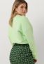 Colourful Rebel sweater Miami Patch Cropped Sweat met tekst limegroen - Thumbnail 6