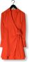 Colourful Rebel overslagjurk Hette Uni Wrap Mini Dress met ceintuur oranje - Thumbnail 4
