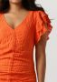 Colourful Rebel jurk Zorah Broderie Dress met all over print oranje - Thumbnail 4