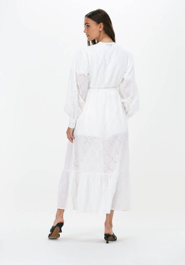 COLOURFUL REBEL Dames Jurken Sandy Broderie Anglaise Maxi Kimono Dress Wit