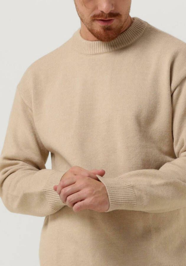 COLOURFUL REBEL Heren Truien & Vesten Flake Heavy Knit Sweater Zand