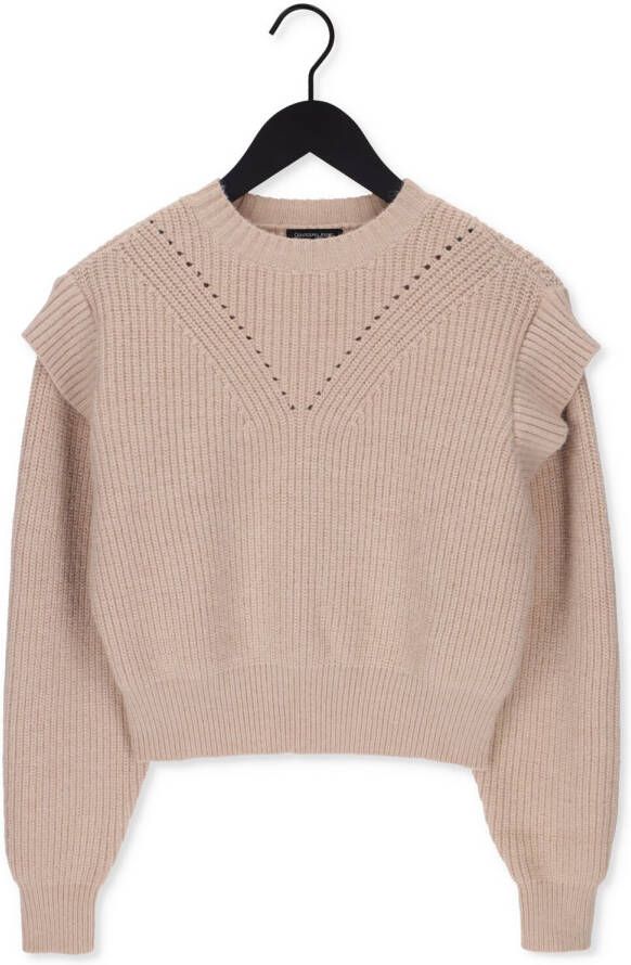 COLOURFUL REBEL Dames Truien & Vesten Toby Sleeve Detail Knitwear Sweater Zand