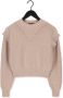 COLOURFUL REBEL Dames Truien & Vesten Toby Sleeve Detail Knitwear Sweater Zand - Thumbnail 2