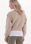 COLOURFUL REBEL Dames Truien & Vesten Toby Sleeve Detail Knitwear Sweater Zand - Thumbnail 3