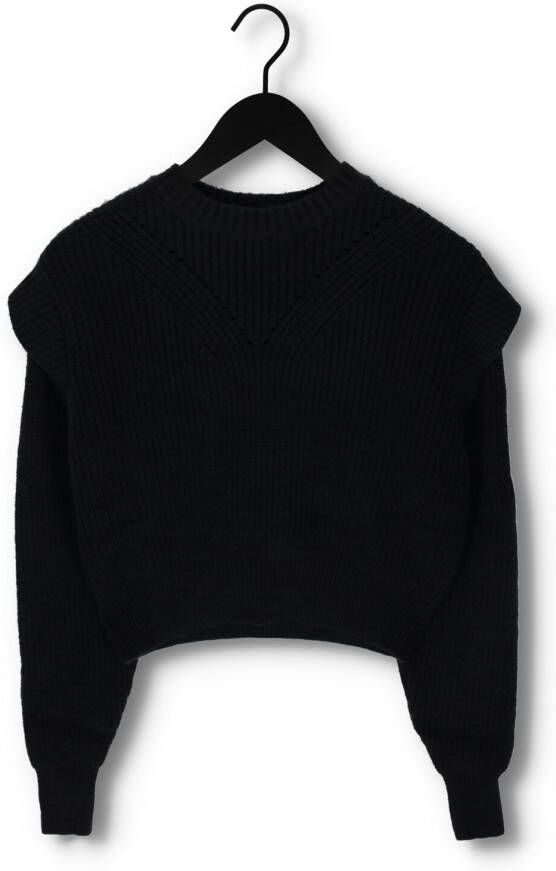 COLOURFUL REBEL Dames Truien & Vesten Toby Sleeve Detail Knitwear Sweater Zwart