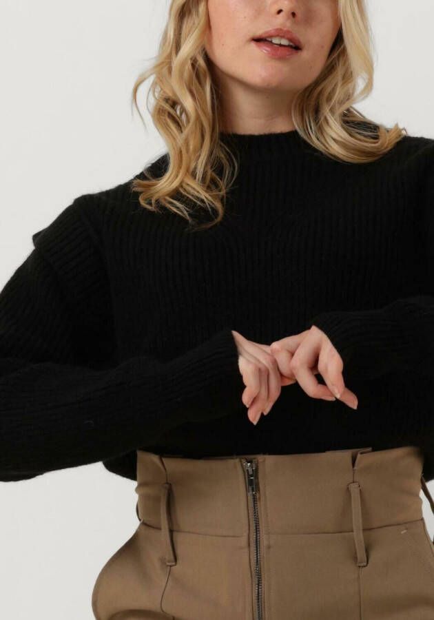 COLOURFUL REBEL Dames Truien & Vesten Toby Sleeve Detail Knitwear Sweater Zwart