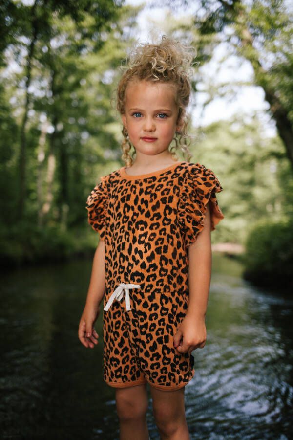 DAILY BRAT Meisjes Broeken Leopard Koala Suit Oranje