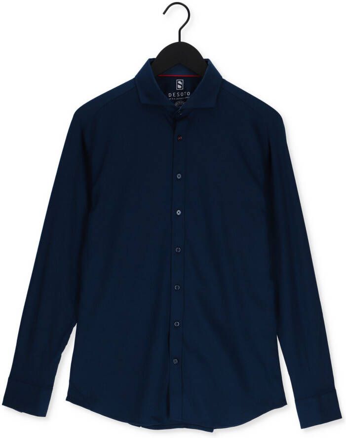Desoto Blauwe Klassiek Overhemd Kent 1 1