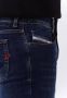 Diesel pantalon Sleenker blauw effen katoen - Thumbnail 6