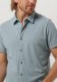 DSTREZZED Heren Overhemden Shirt Melange Pique Blauw - Thumbnail 2