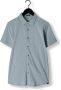 DSTREZZED Heren Overhemden Shirt Melange Pique Blauw - Thumbnail 3