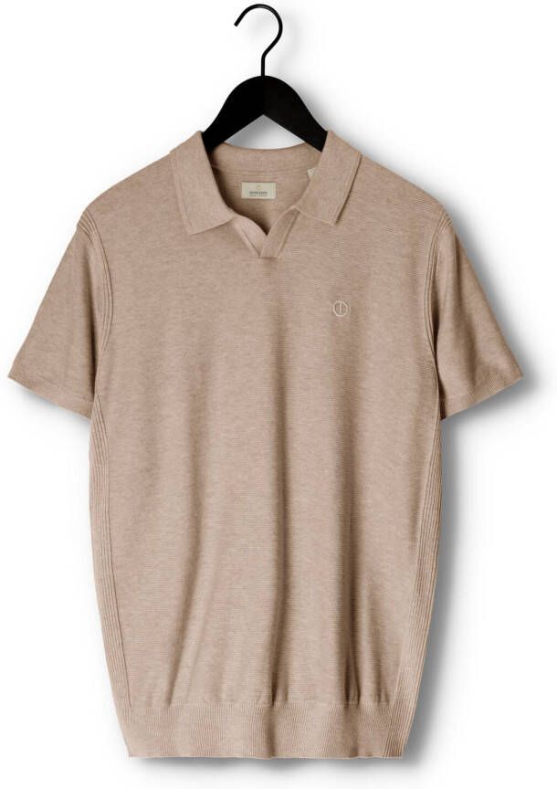 Dstrezzed Bruine Polo S s Melange Slub