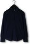 DSTREZZED Heren Overhemden Shirt Melange Pique Donkerblauw - Thumbnail 3