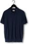 DSTREZZED Heren Polo's & T-shirts Polo S s Melange Slub Donkerblauw - Thumbnail 4