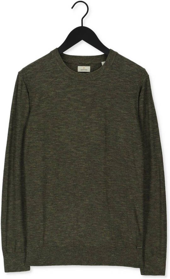 Dstrezzed Donkergroene Trui Turtle Neck Cable Structure Na