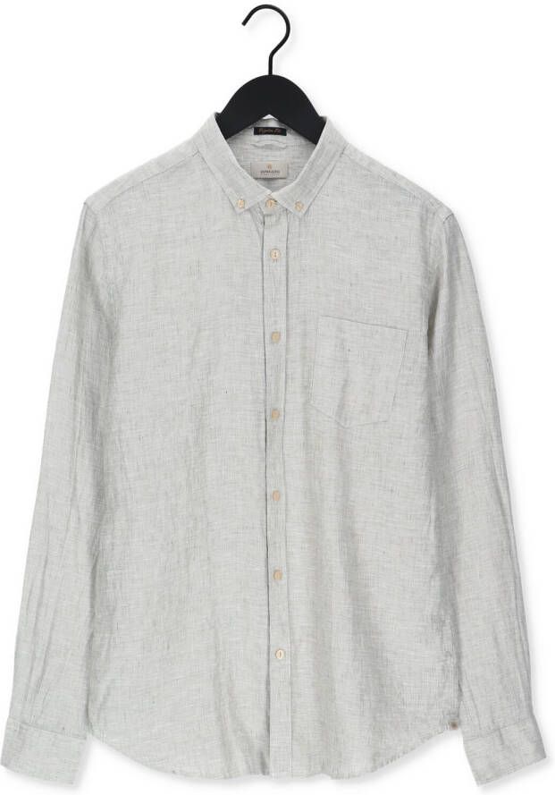 Dstrezzed Groene Casual Overhemd Shirt Button Down Linen Melange