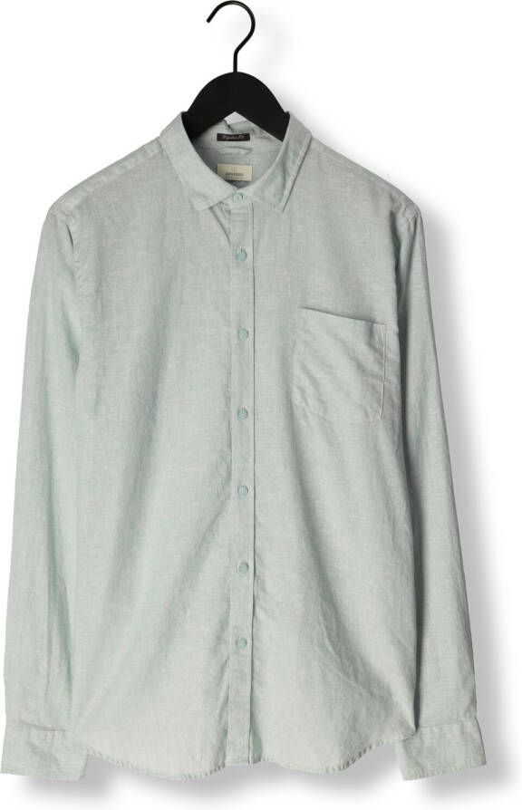 DSTREZZED Heren Overhemden Shirt Linen Melange Mint