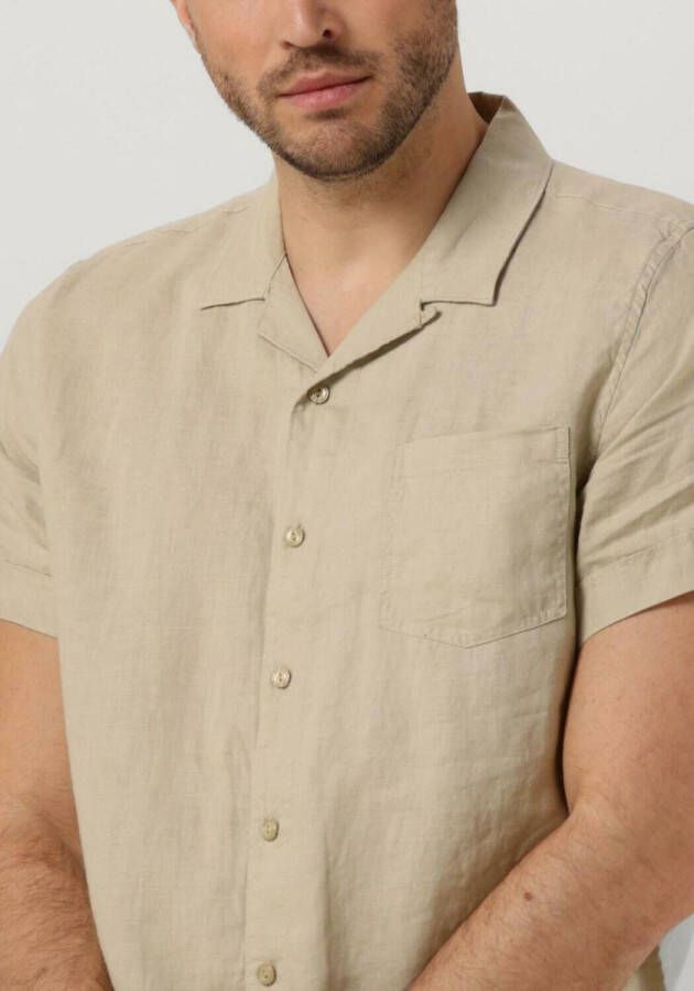 DSTREZZED Heren Overhemden Resort Shirt Linen Zand