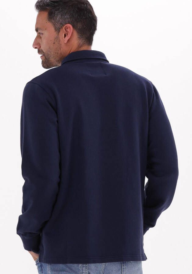 EDWIN Heren Polo's & T-shirts Zipped Polo Heavy Felpa Donkerblauw