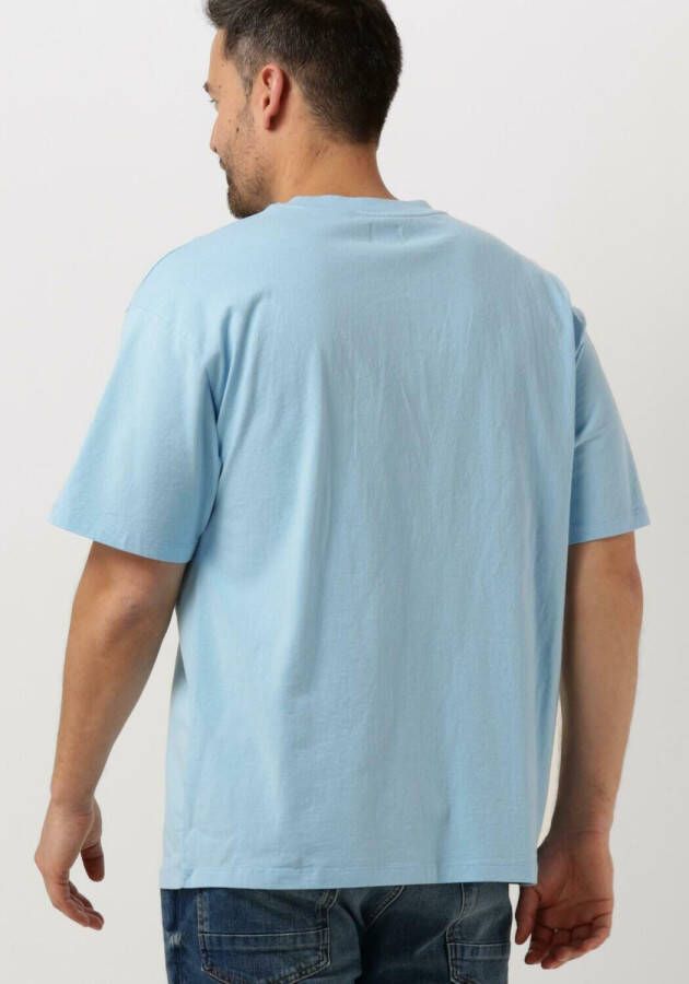 EDWIN Heren Polo's & T-shirts Sunset On Mt Fuji Ts Single Jersey Lichtblauw
