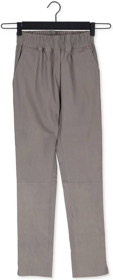 EST'SEVEN Dames Broeken Est'chino Stretch Leather Taupe
