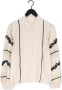 Fabienne Chapot blouse Dune met all over print en ruches ecru zwart - Thumbnail 4