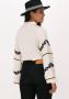 Fabienne Chapot blouse Dune met all over print en ruches ecru zwart - Thumbnail 5