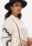 Fabienne Chapot blouse Dune met all over print en ruches ecru zwart - Thumbnail 6