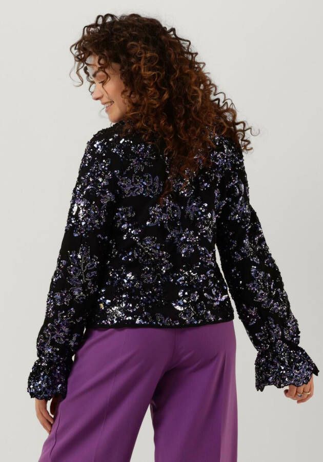 Fabienne Chapot Donkerblauwe Blouse Sassy Sequin Top